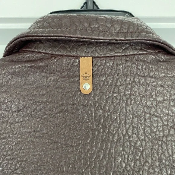 Mackage Lisa Pebbled Leather Jacket Bordeaux Size M - Picture 4 of 8